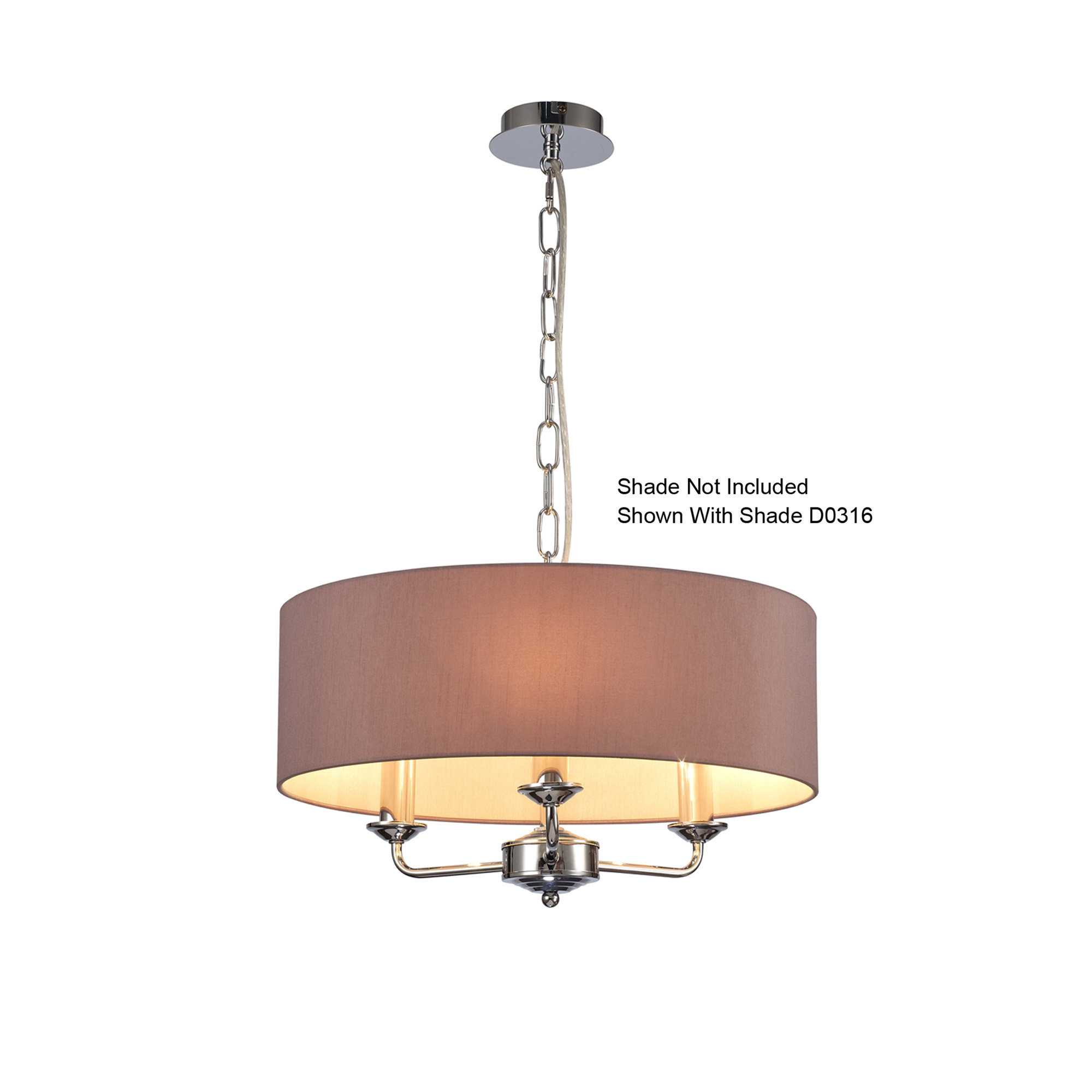Banyan Pendant 3 Light Polished Chrome D0354  Deco Banyan